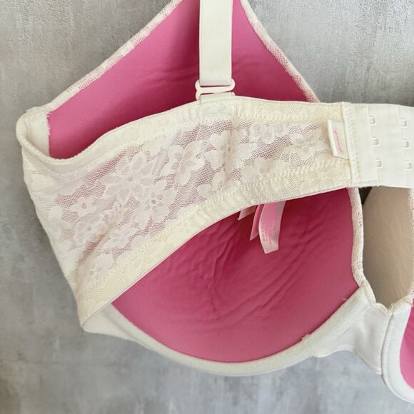 Victoria's Secret PINK Underwire Bra 38DDD Color Ivory Eyelet Lace NWOT - Picture 13 of 14